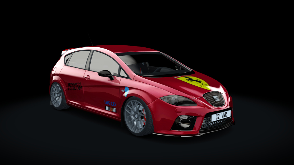 Seat Leon mk2 TDI, skin scuderia ferrari