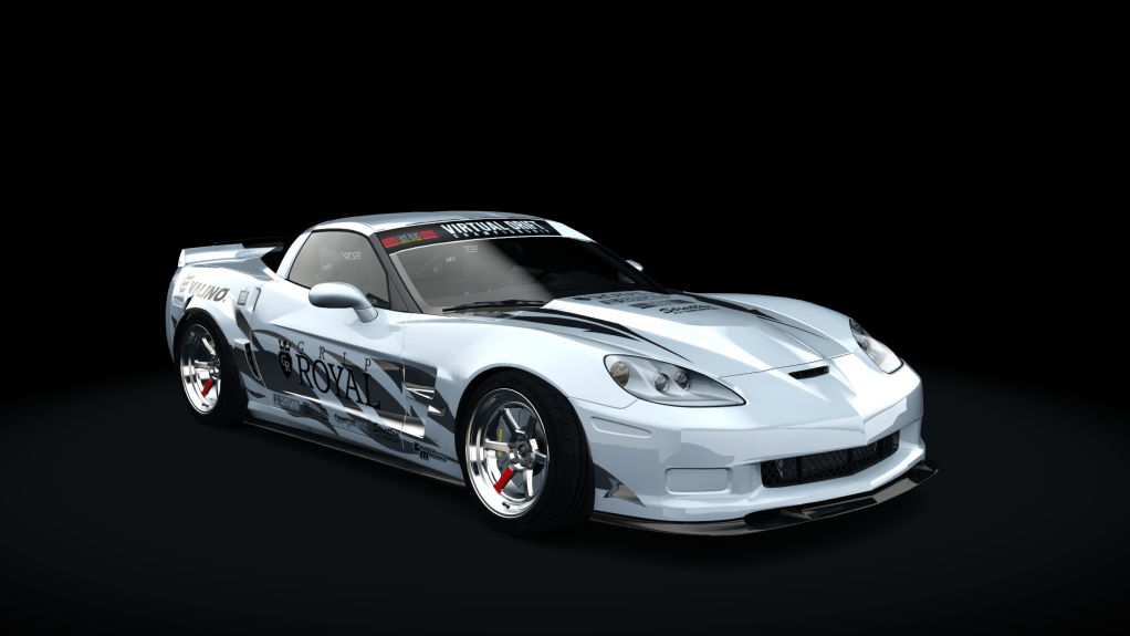 VDC Chevrolet Corvette C6 Public 3.0 GRSZJS, skin corvette white chrome