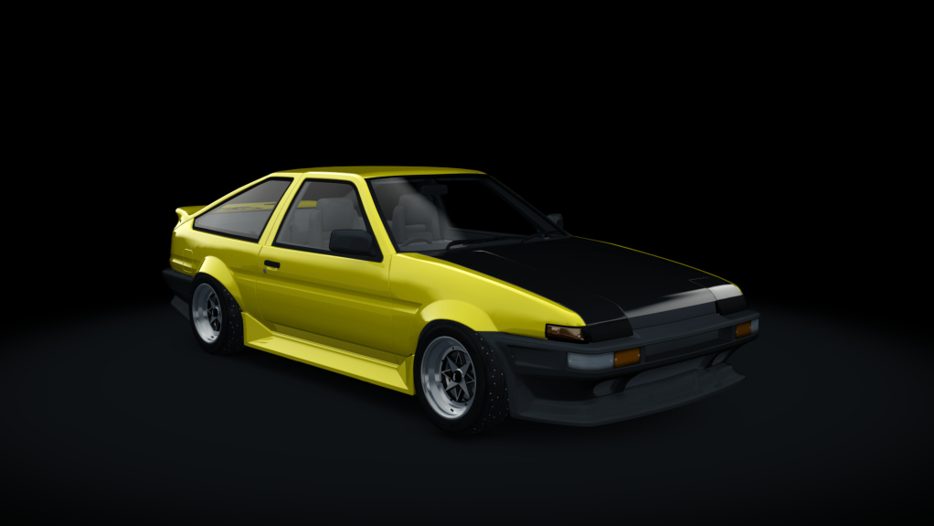 Toyota AE86 Winter Drift, skin yellow